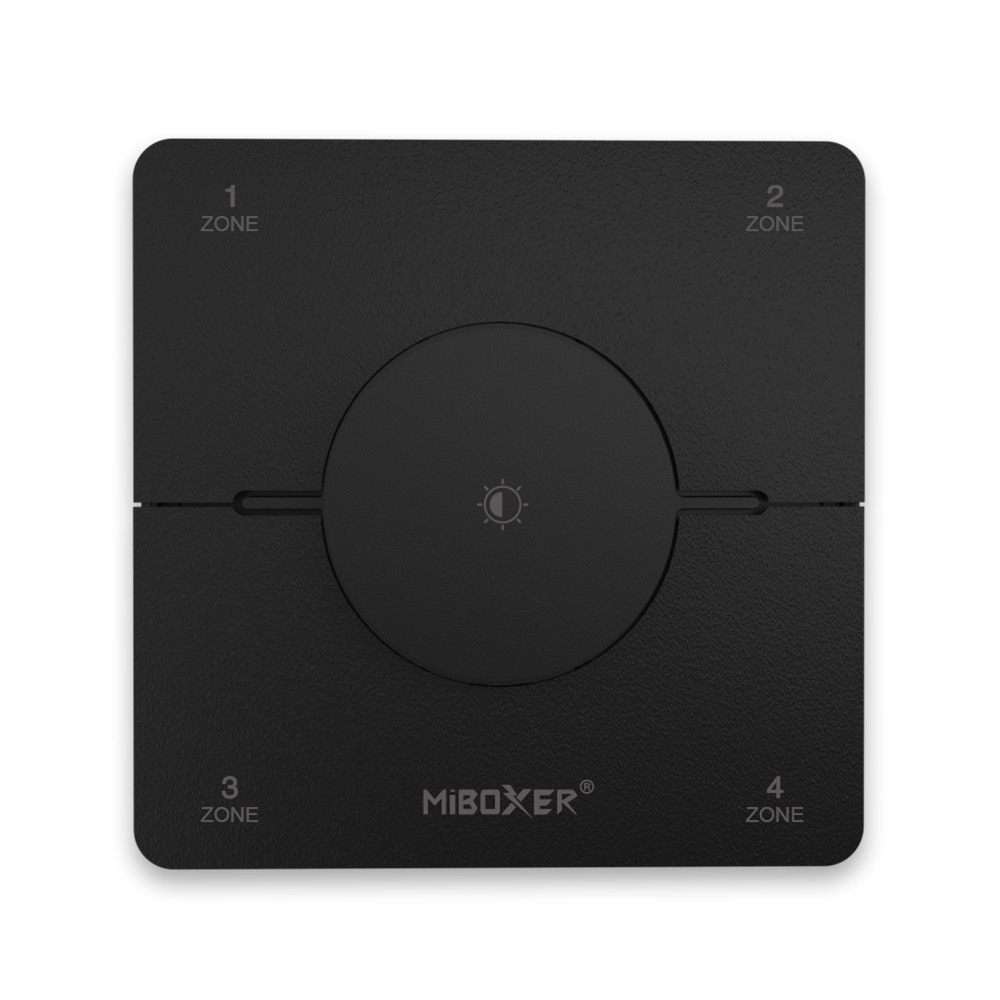 LED ovladač K0S Mi.Light MiBOXER pro jednobarevné a CCT LED pásky, 4-ZÓNOVÝ, černý